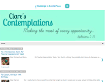 Tablet Screenshot of clarescontemplations.com